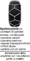 Schneekette Spurkreuz  4.50-10, 4.00-10 AS